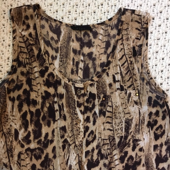 Cheetah Animal Print Blouse - Picture 2 of 4